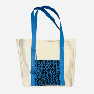 Linen Leather Tote Bag